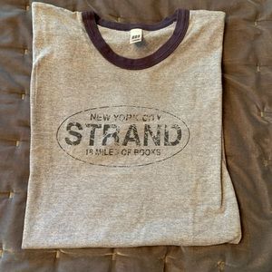 strand bookstore ringer style tee